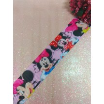 Репсовая лента с рисунком 2,5 см, цена за 1 м